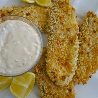 Panko Crusted Tilapia with Spicy Tartar Sauce