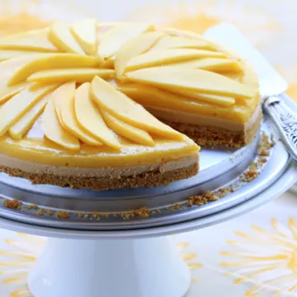 Cheesecake de Mango y Dulce de Leche