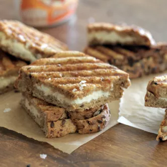 Ricotta and Dulce de Leche Panini with Sea Salt