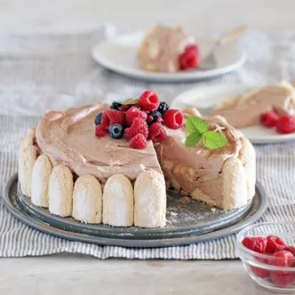 Carlota Fácil de Chocolate y Plátano