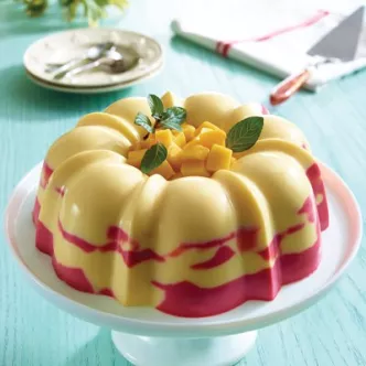 Creamy Mango Cherry Gelatin