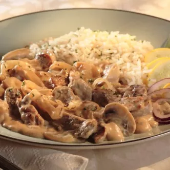 Veal in Mushroom Sauce