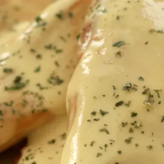 Chicken with Creamy Dijon Sauce Long Left
