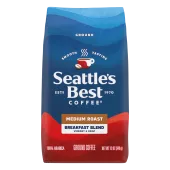 Front Center view of SEATTLE'S BEST COFFEE Breakfast Blend Ground Coffee 12oz Bag product.