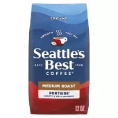 Front Center view of Seattle's Best Coffee Portside Blend, Medium Roast Ground Coffee, 12 Oz (Pack of 6) NET WT 12 OZ (340 g) product.
